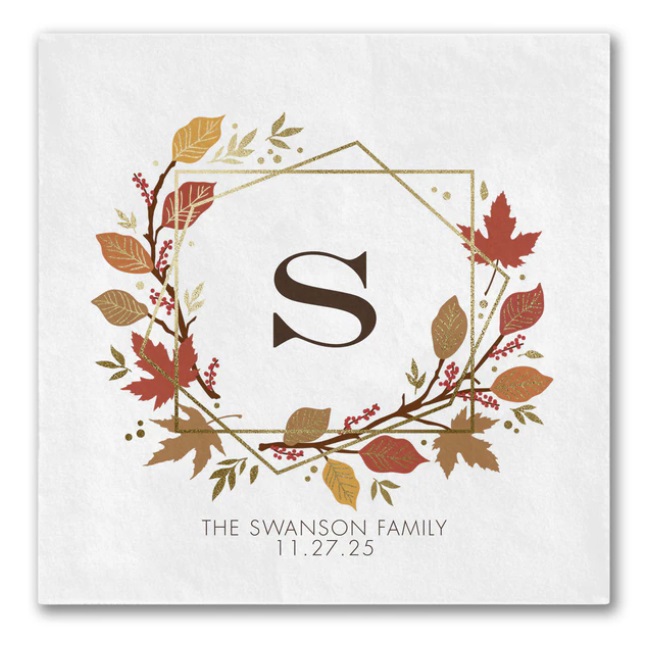 Fall Wedding Napkins